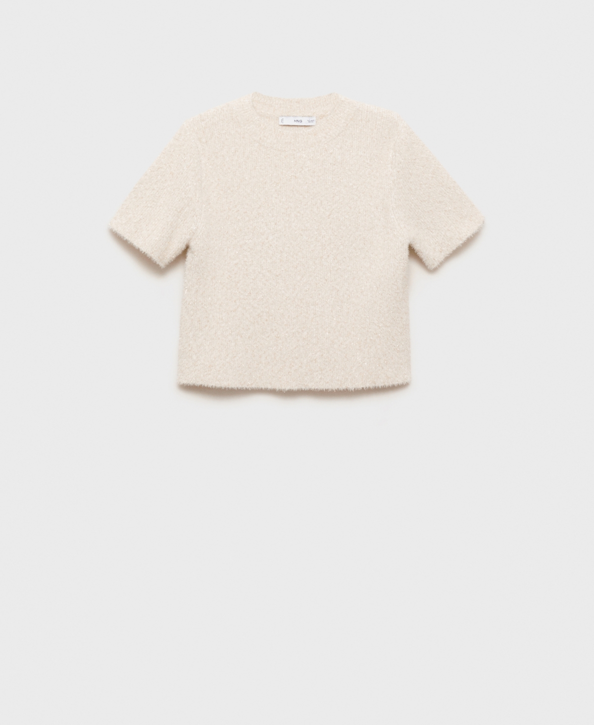 Mango Women's Glitter Detail Short-Sleeved Sweater