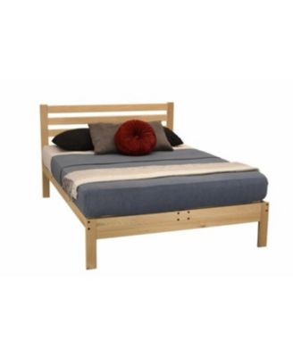 FarmHome Natural Queen Size Platform Bed with Rustic Design - 60