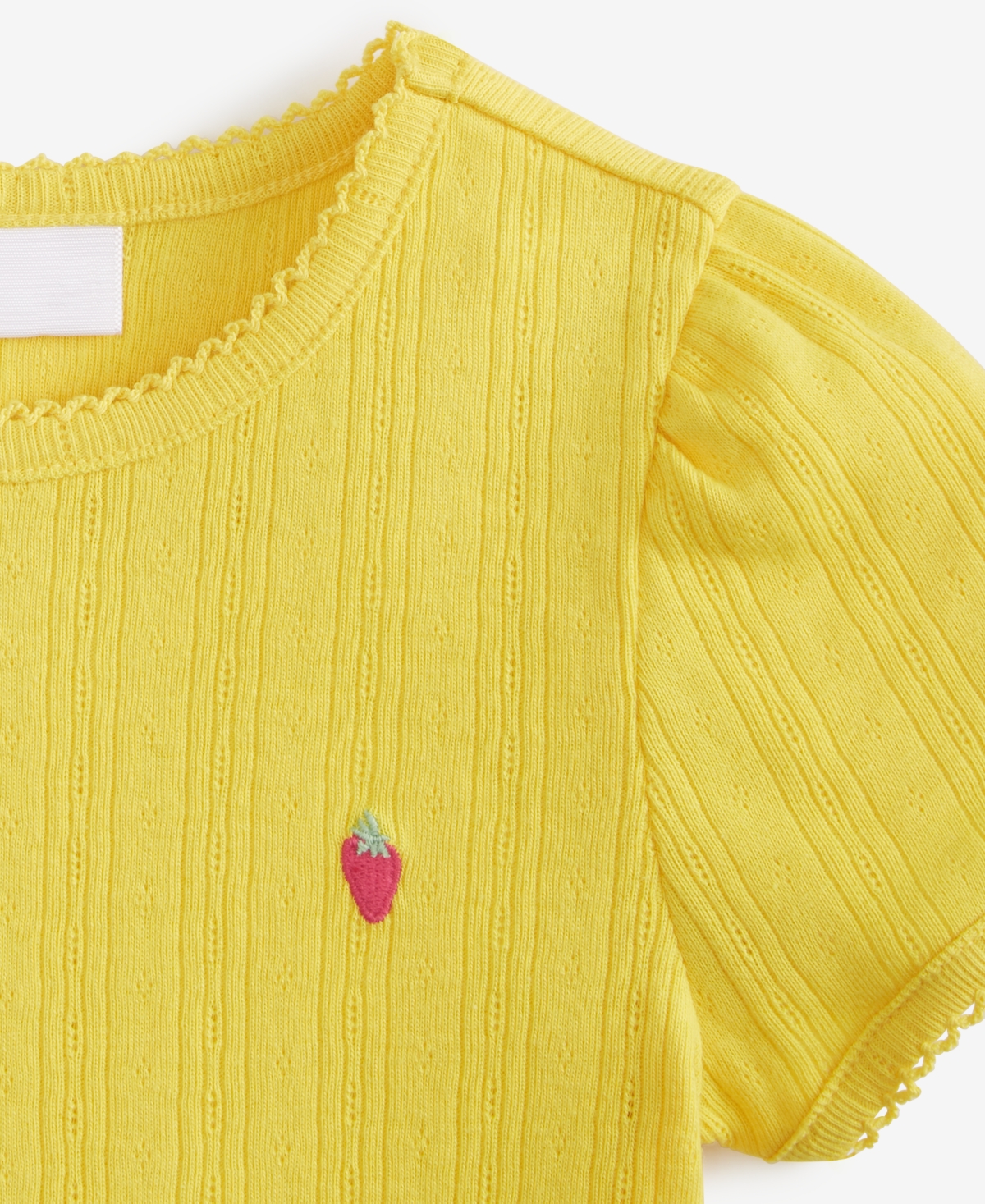 Epic Threads Toddler Girl Pointelle Berry T-shirt, Exclusively At Macy's In Maize Yell