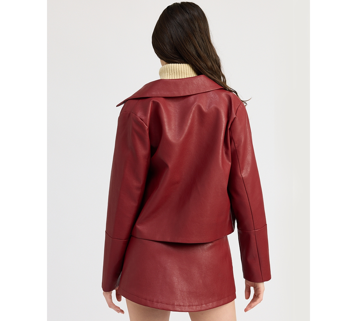 EN SAISON WOMEN'S CAMPBELL FAUX-LEATHER SHACKET 