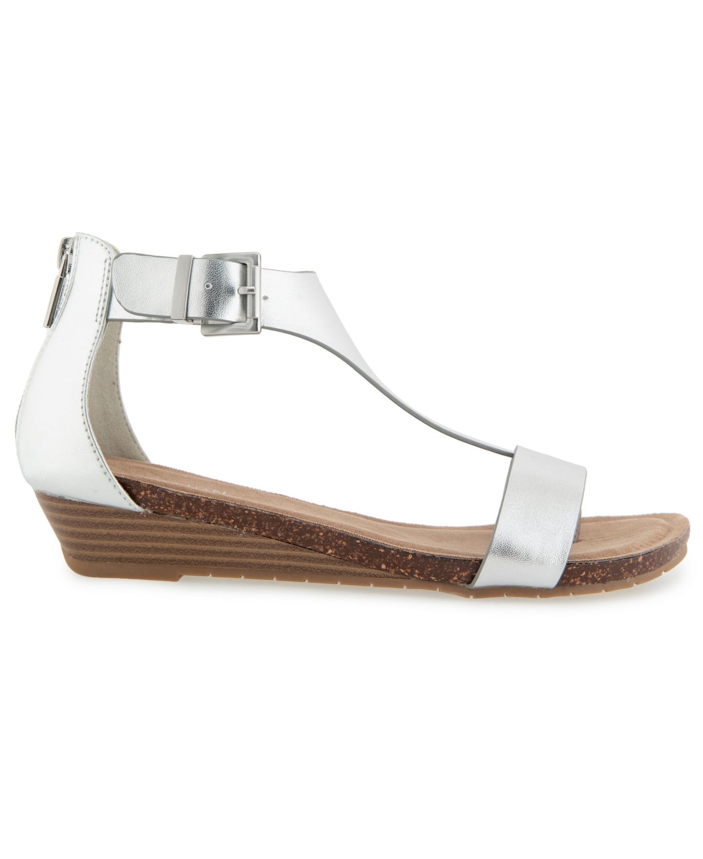 Женские сандалии Kenneth Cole Reaction Great Gal Wedge, цвет: Серебряный — фото 2