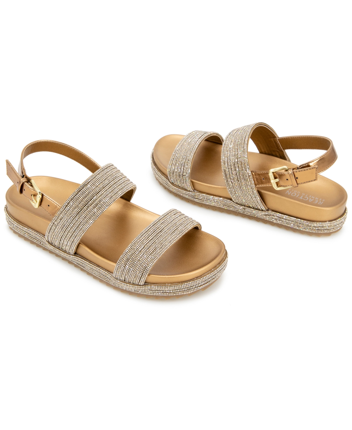 Kenneth Cole Reaction Women's Debra Round Toe Sandals In Bronze