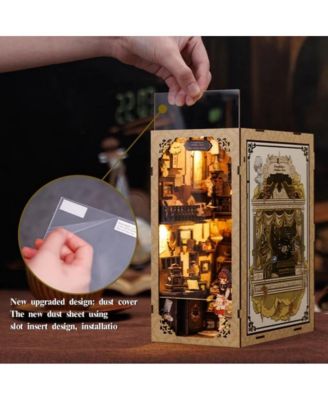 DIY Book Nook Kit DIY Miniature House Dollhouse Kit Booknook Bookshelf Decor Alley Model with LED Light, Gifts (Grandfather s Antique Store