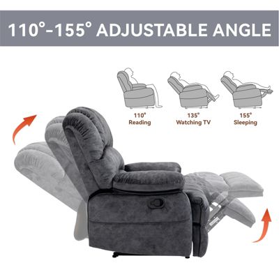 Large Size Recliner Chair In Fabric For Living  Room