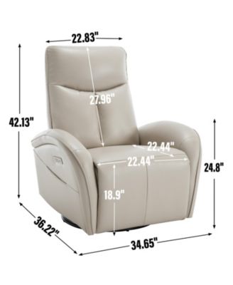 270° Power Swivel Recliner - Electric Glider with USB Ports