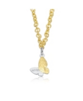 Rachel Glauber Metamorphic Grace Butterfly Pendant Necklace - Gold