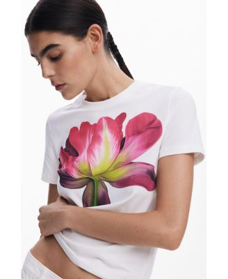 Women's Large flower T-shirt
