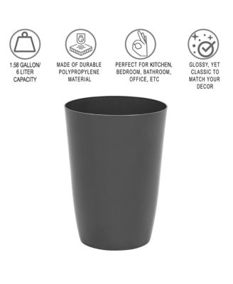 Small Trash Can with Open Top for Compact and Tight Spaces, 1.58-Gallon Capacity