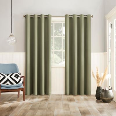 Brandon Magnetic Closure Room Darkening Grommet Curtain Panel Pair