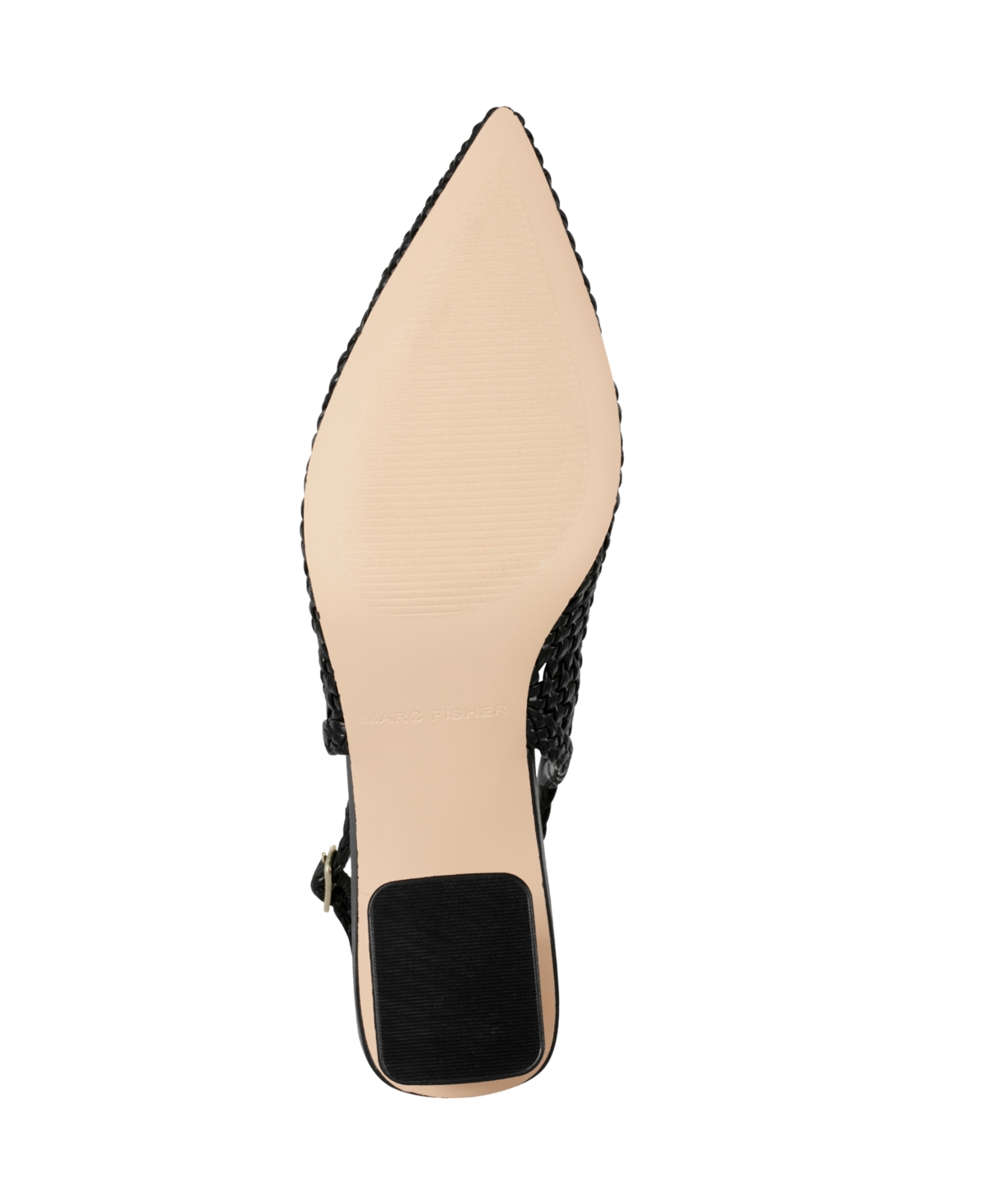 Marc Fisher Women's Lulia Woven Block Heel Slingback Pumps In Black
