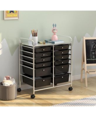 GOUUN 12 Drawers Rolling Cart Storage Scrapbook Paper Organizer Bins
