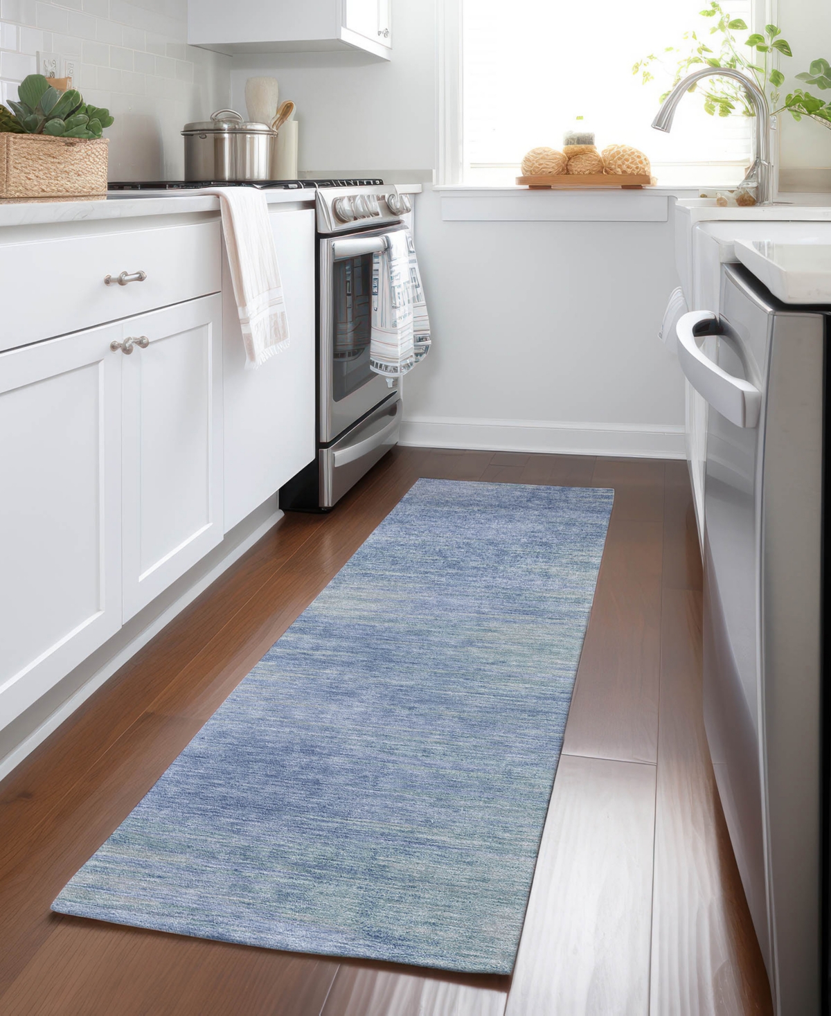 Addison Chantille Acn794 2'3''x7'6'' Runner Area Rug In Denim