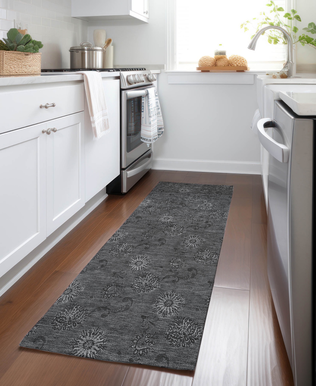 Addison Chantille Acn788 2'3''x7'6'' Runner Area Rug In Gray