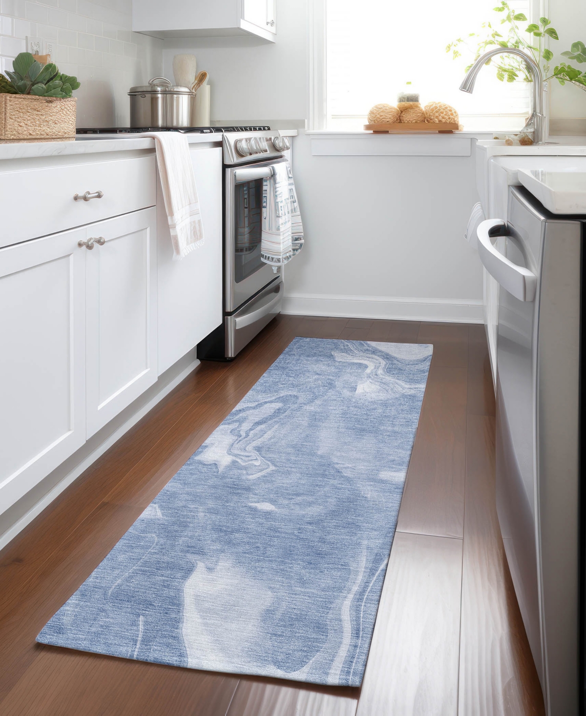 Addison Chantille Acn802 2'3''x7'6'' Runner Area Rug In Blue