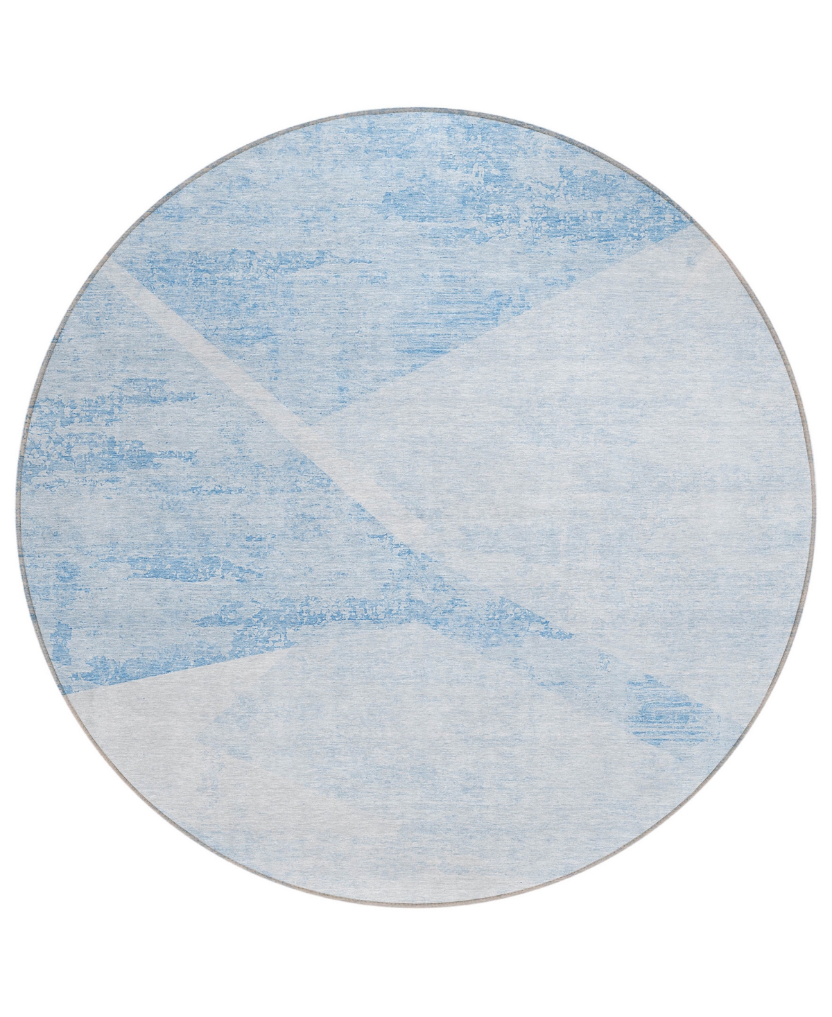 Addison Chantille Acn770 8'x8' Round Area Rug In Denim