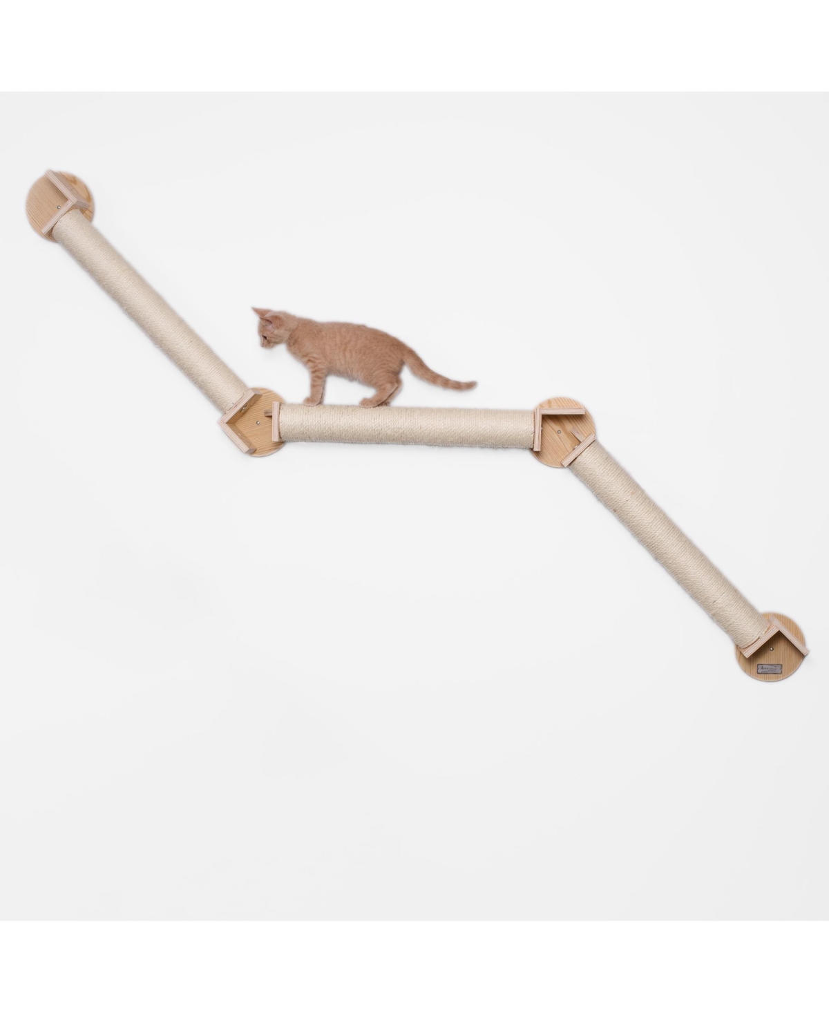 Wall Series Wall Climbing Cat Post Bridge W2307 - Natural beige