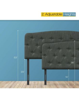 Faux Linen Headboard with Adjustable Heights