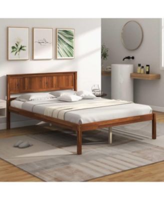 Sturdy Platform Bed Frame – Modern Headboard and Built-In Support for Comfortable, Box Spring-Free Sleep