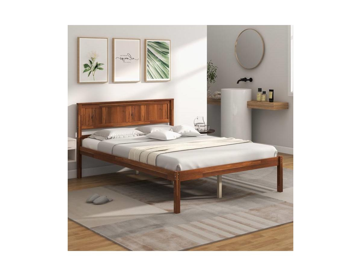 Slickblue Platform Bed Frame with Headboard - Modern, Stylish Bed Base with Built-in Support
