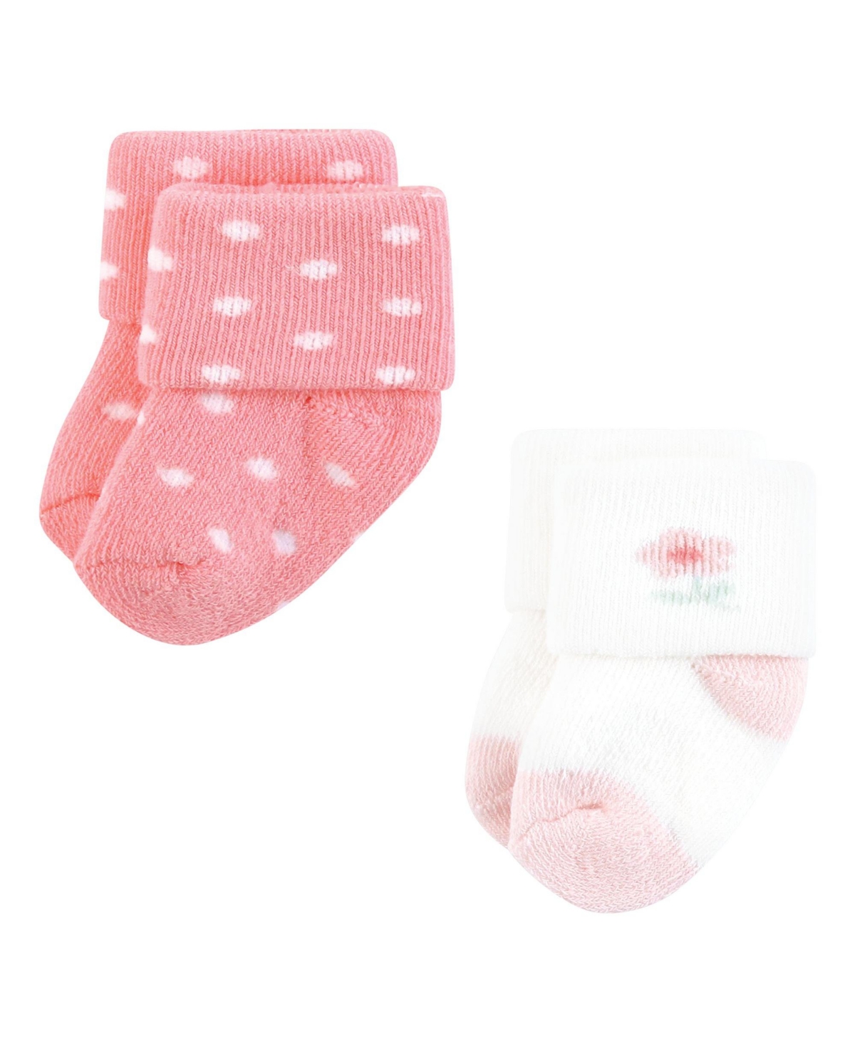 Hudson Baby Baby Girls Hudson Cotton Rich Newborn and Terry Socks Love, 0-6 Months