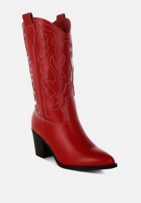 Womens Pakito Patchwork Detail Cowboy Boots