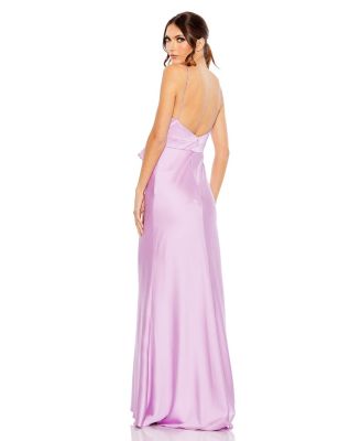 Mac Duggal ★ RHINESTONE BOW CAMI DRAPED TRUMPET GOWN Mac Duggal Women's Rhinestone Bow Cami Draped Trumpet Gown