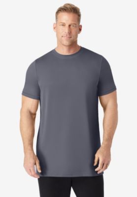 Big & Tall No Sweat Longer-Length Short Sleeve Crewneck Tee