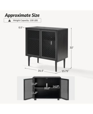 Giovanna Modern 32"Tall 2-Door Accent Cabinet with Adjustable Feet