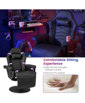 Massage Video Gaming Recliner Chair with Adjustable Height