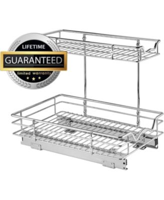 2 Tiers Under the Sink Organizer and Storage Pull Out 11 x 18 In