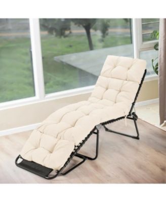 GOUUN Outdoor Lounge Chaise Cushion with String Ties for Garden Poolside