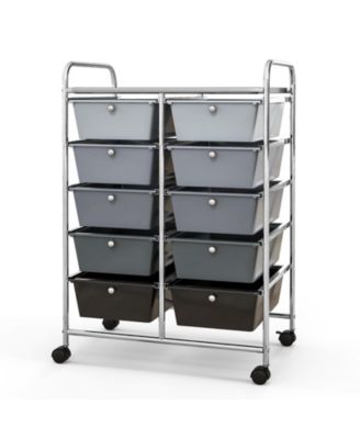 10-Drawer Rolling Storage Cart