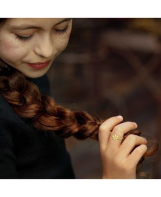 14k Gold Plated Daisy on Top Adjustable Ring
