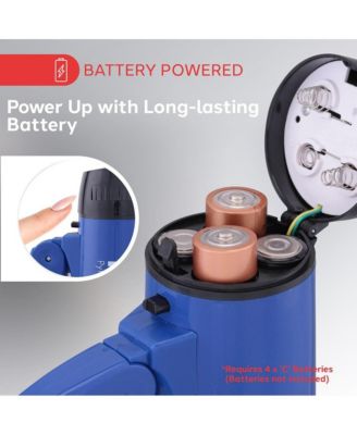 20-Watt Mini Megaphone Speaker with Siren, Adjustable Volume, Portable, Battery Operated, Blue Bullhorn