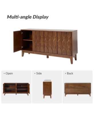 Olympia Mid-Century 60” Wide Sideboard with Adjustable Legs
