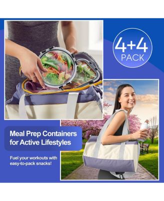 16 Piece Glass Meal Prep Containers with Airtight Lids - Preserves Freshness, Oven Safe, durable, BPA-free