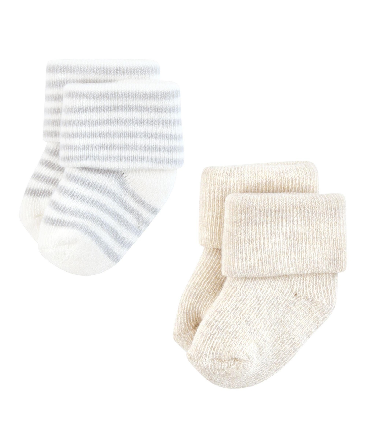 Touched by Nature Baby Girls Organic Cotton Socks, Months - Soft pink dot stripe