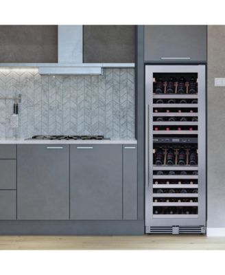 ESTATE 24 inch 160 Bottle Wine Fridge Dual Zone in Stainless Steel