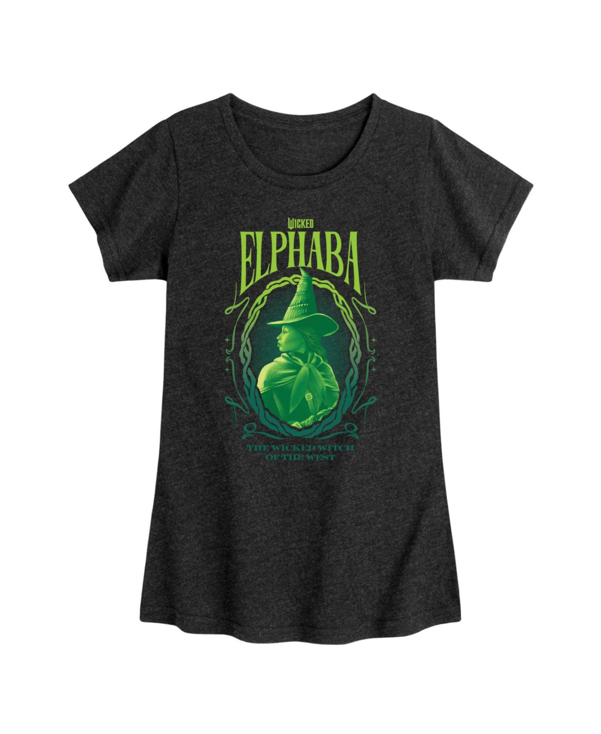 Wicked Big Girls Elphaba Graphic Tee In Black