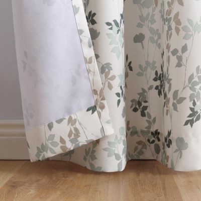Mabel Floral Print Semi-Sheer Grommet Curtain Panel