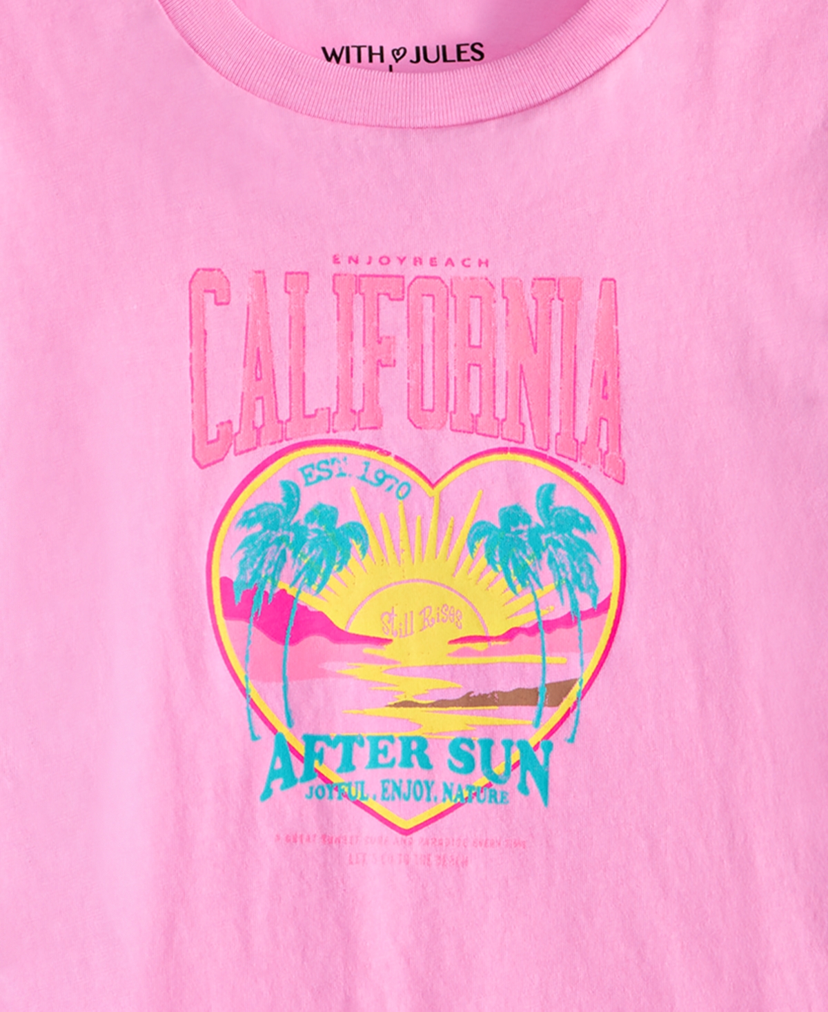 With Jules Big Girl Cali Graphic T-shirt In Pink