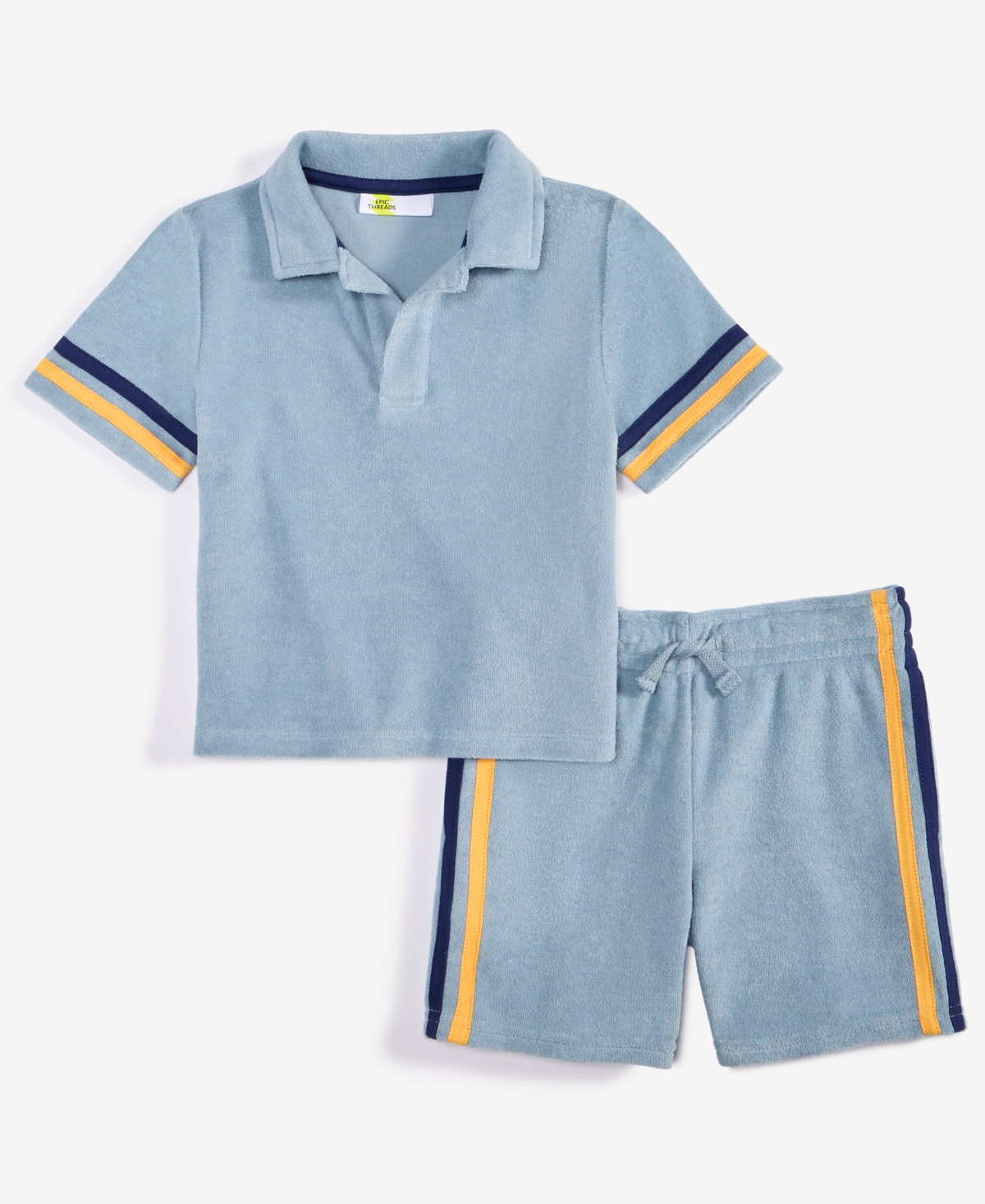 Epic Threads Toddler Boys Terry Towel Polo & Shorts Set, Exclusively At Macy's