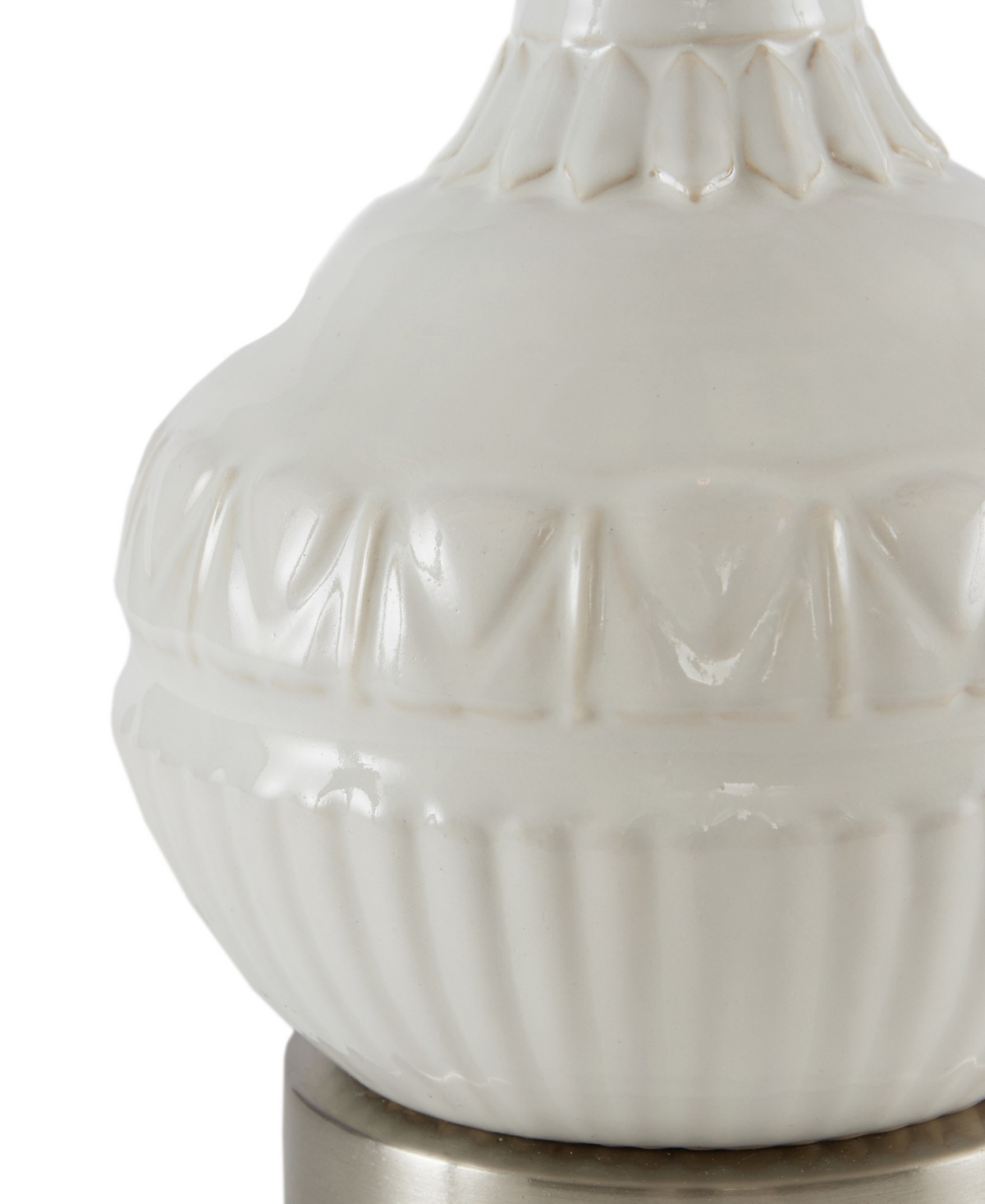 510 Design Gypsy 20.5" Embossed Boho Table Lamp In White