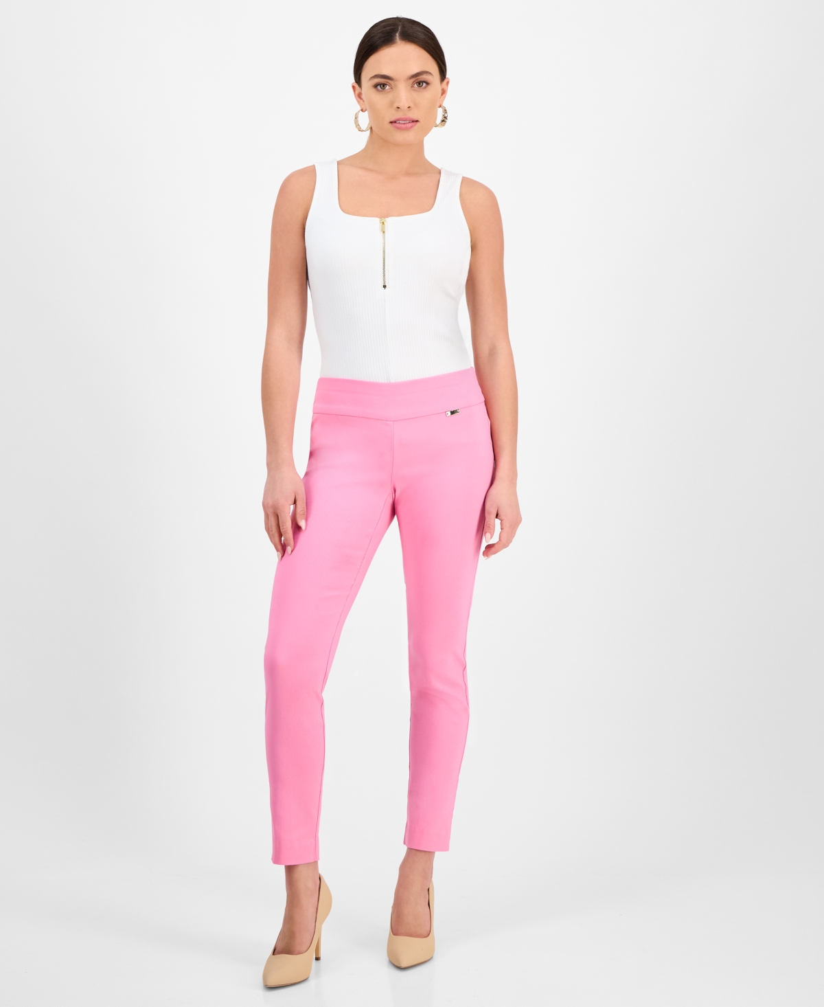 INC INTERNATIONAL CONCEPTS MID-RISE PETITE TUMMY-CONTROL SKINNY PANTS, PETITE & PETITE SHORT, CREATED FOR MACY'S 