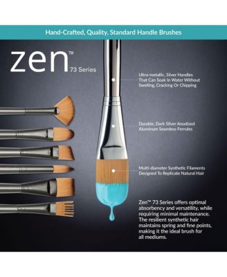 ZEN 73 Series 5pc Multi Media Artist Paint Brush Pack Spotter Variety