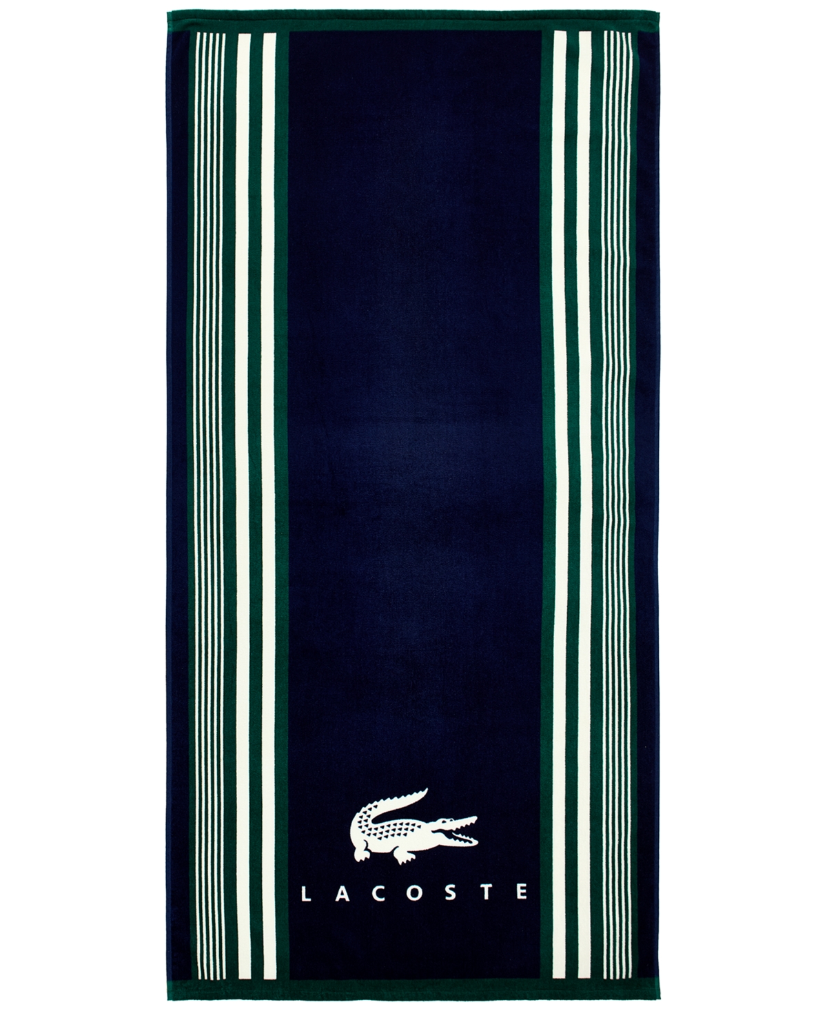 Lacoste Home Oki Cotton Beach Towel In Navy