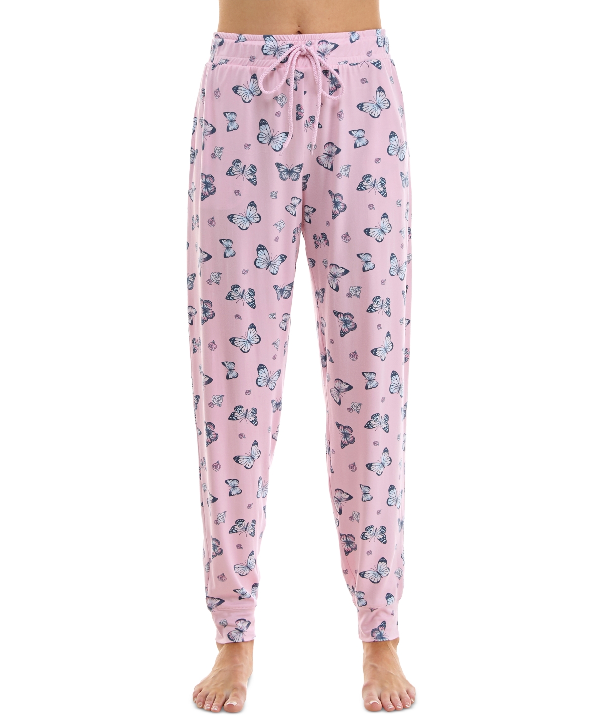 Women's Printed Jogger Pajama Pants - Carmine Leopard