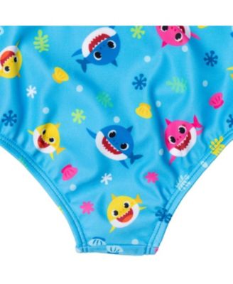 Toddler Girls Shark Crossover One Piece Bathing Suit to