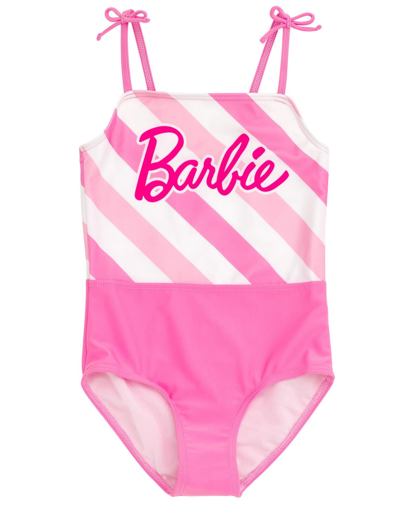 Купальник — Barbie, цвет: Розовый полосатый — фото 1