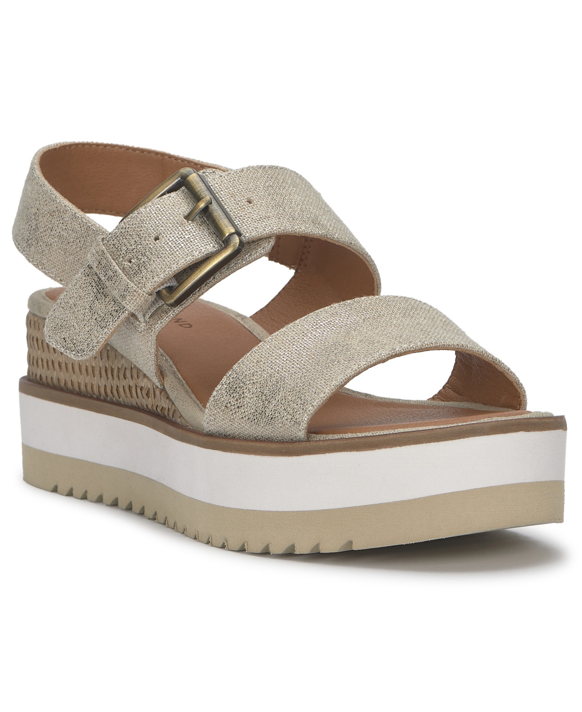 LUCKY BRAND WOMEN'S TUROMA DOUBLE BAND FLATFORM SANDALS 